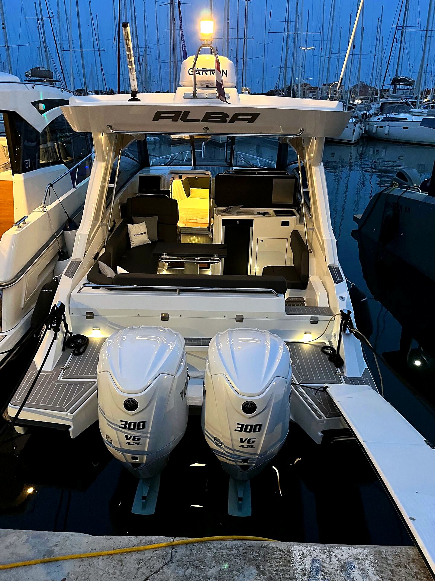 ALBA cockpit and swim platform from above