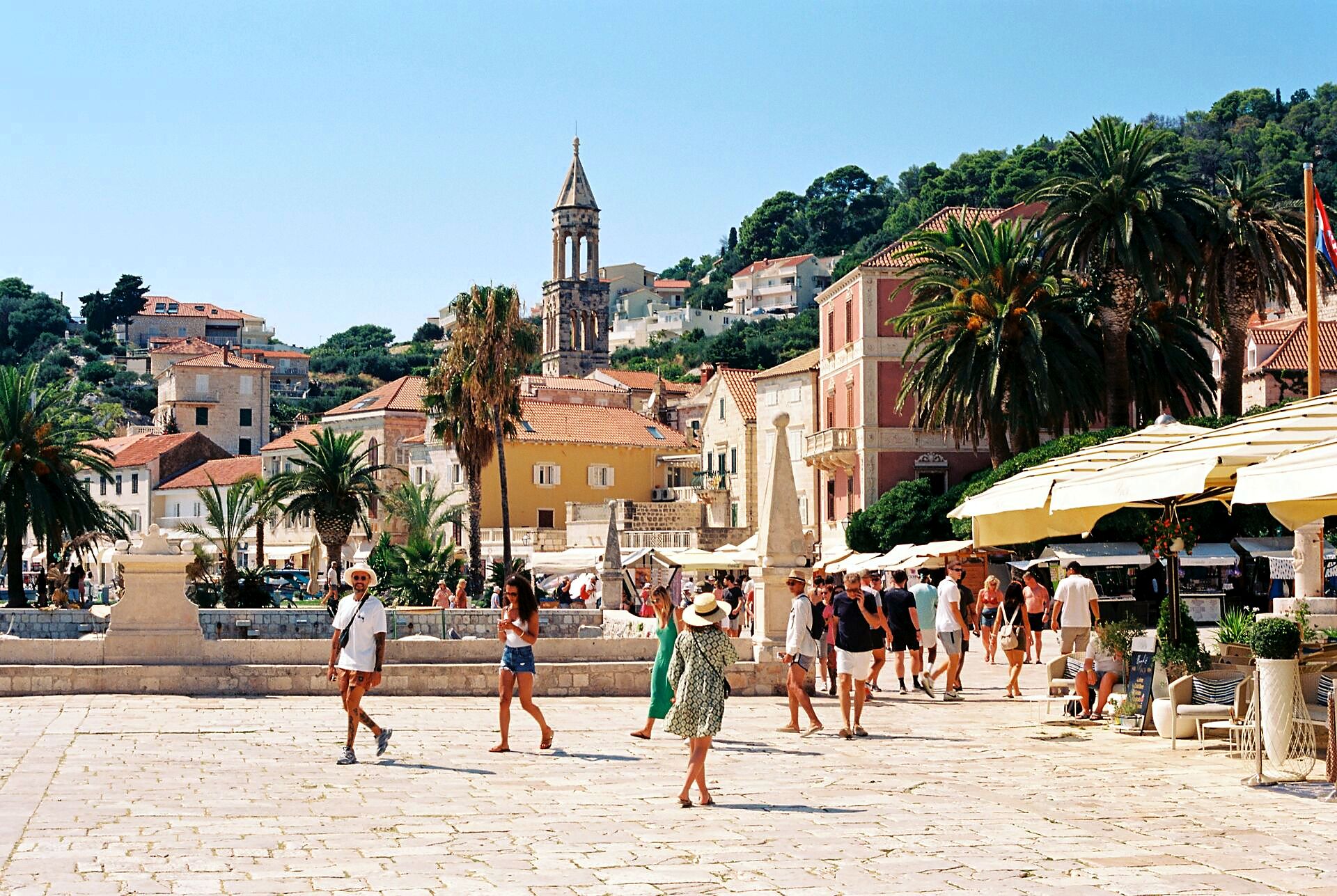 Hvar coastline from the sea