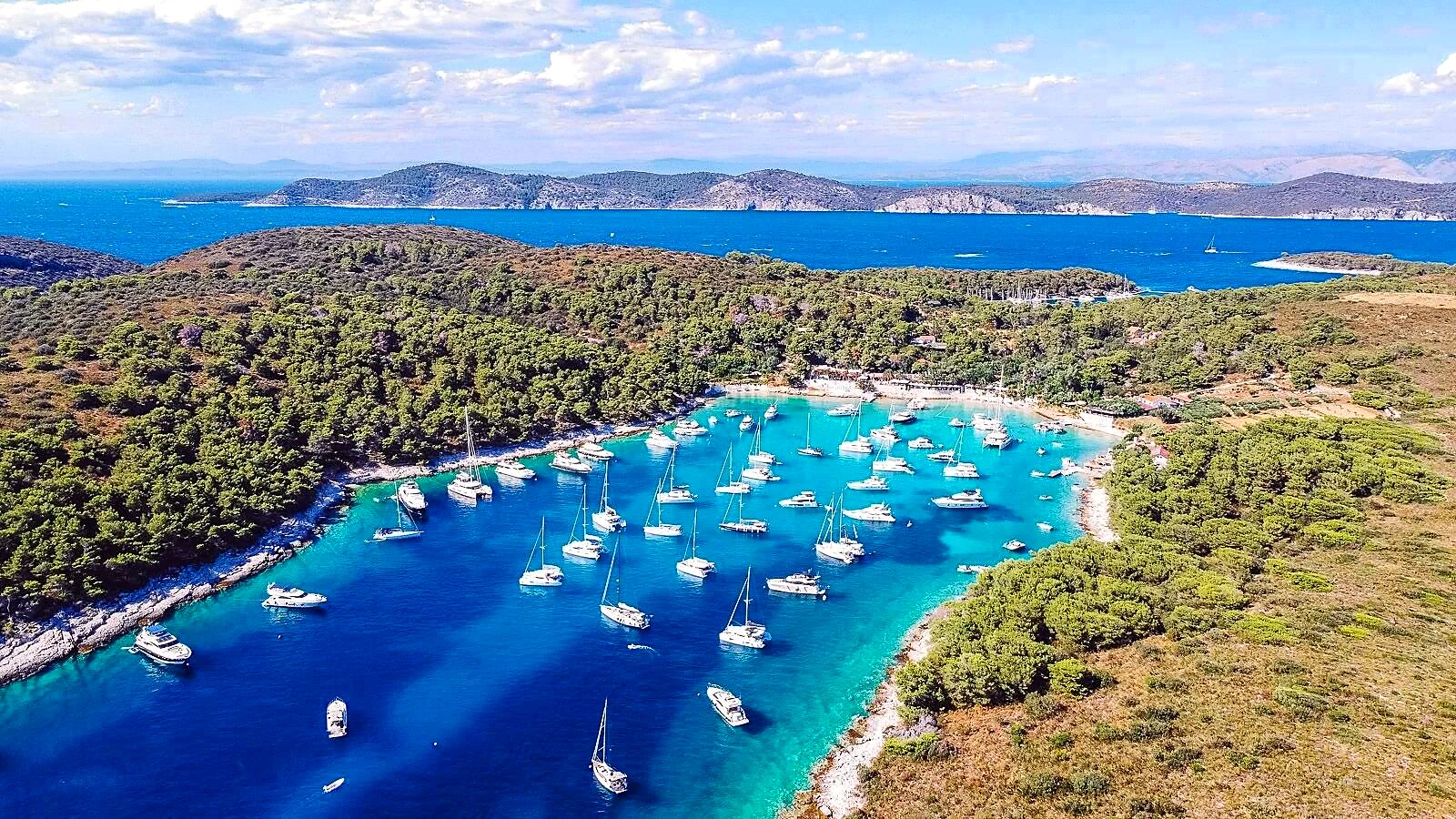 Aerial view of Pakleni Islands