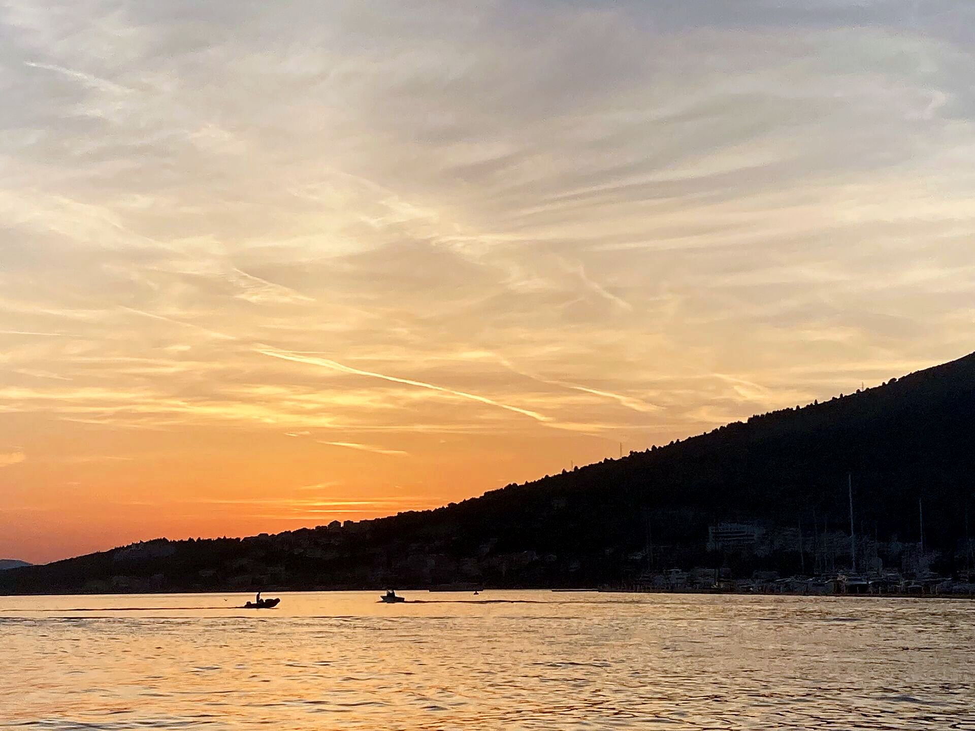 Sunset sky over the Adriatic