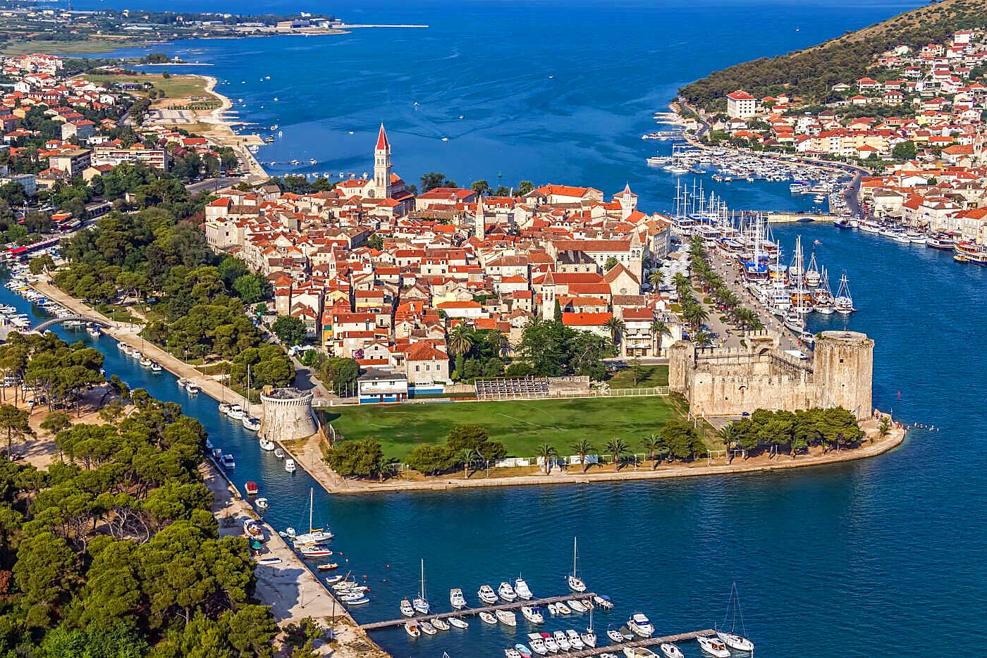 Trogir city from above