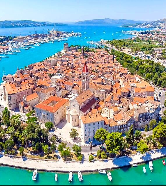 Trogir waterfront and marina